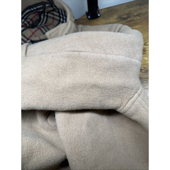 Burberry Duffle Toggle Coat Jacket Nova Check Lining Wool Hooded Preppy READ - Picture 15 of 15